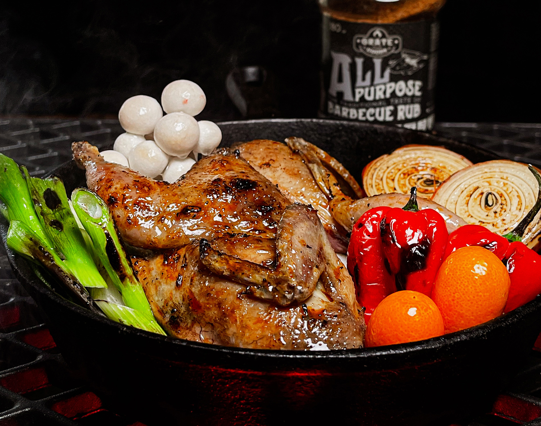 Grilled Quail on the BBQ recipe - Grate Goods